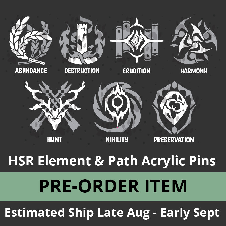 HSR Elements & Paths Acrylic Pins [PRE-ORDER]